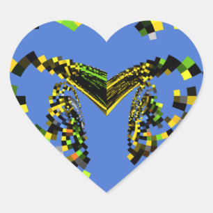 Sticker Cœur M Bleu