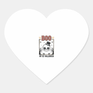 Sticker Cœur Ma chemise de gravure vintage crâne de bébé Hallow