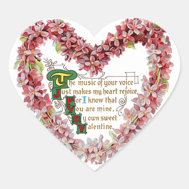 Sticker Cœur Ma propre Saint-Valentin sucrée (Devant)