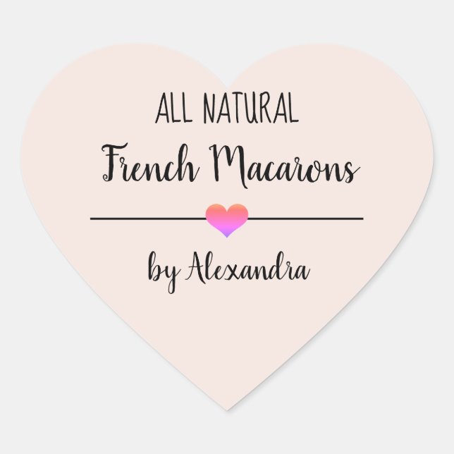 Sticker Cœur Macarons français (Devant)