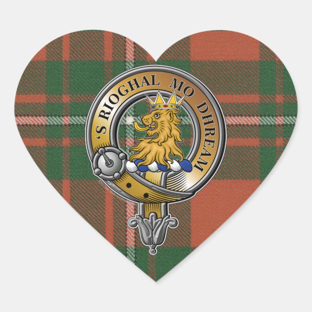 Sticker Cœur MacGregor Tartan & Badge (Devant)