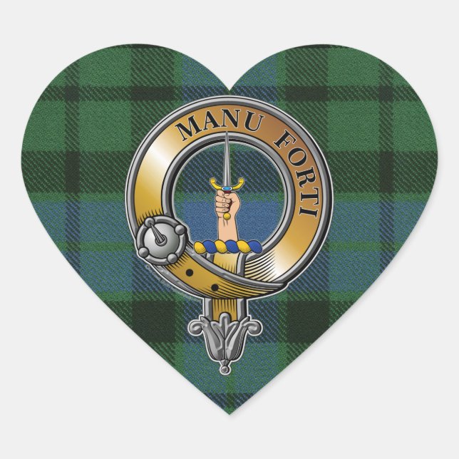 Sticker Cœur MacKay Tartan & Badge (Devant)