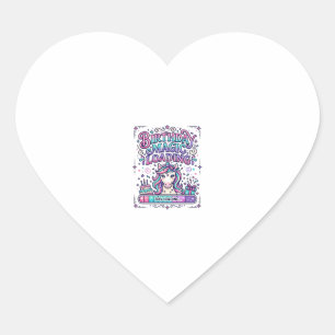 Sticker Cœur Magie d'anniversaire de licorne Chargement Marketp