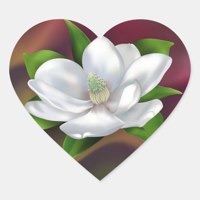 Sticker Cœur Magnolia (Devant)