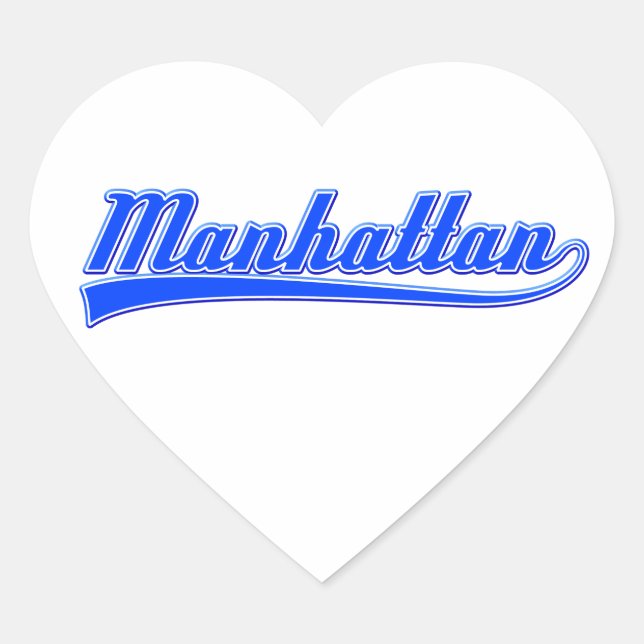 Sticker Cœur Manhattan avec lave (Devant)