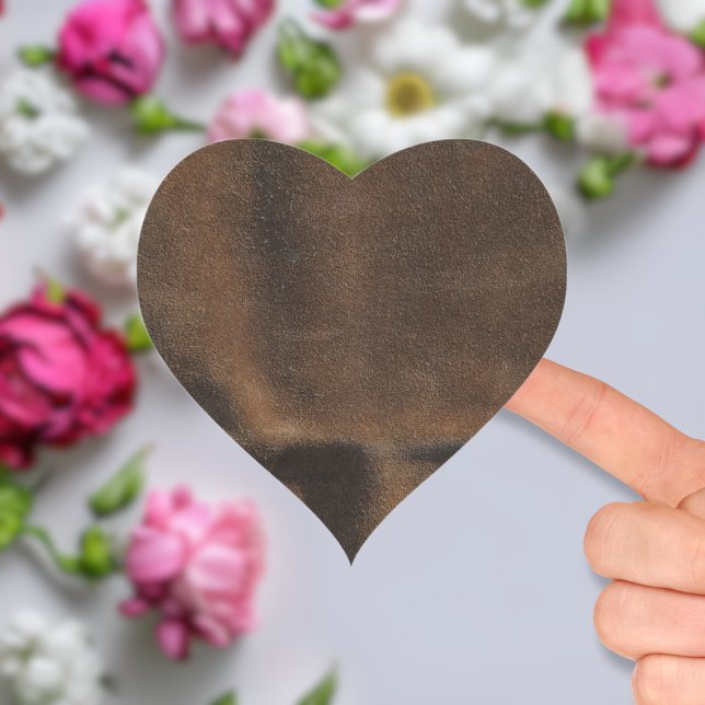 Sticker Cœur Manteau Brown ressemblant au cuir (Créateur téléchargé)