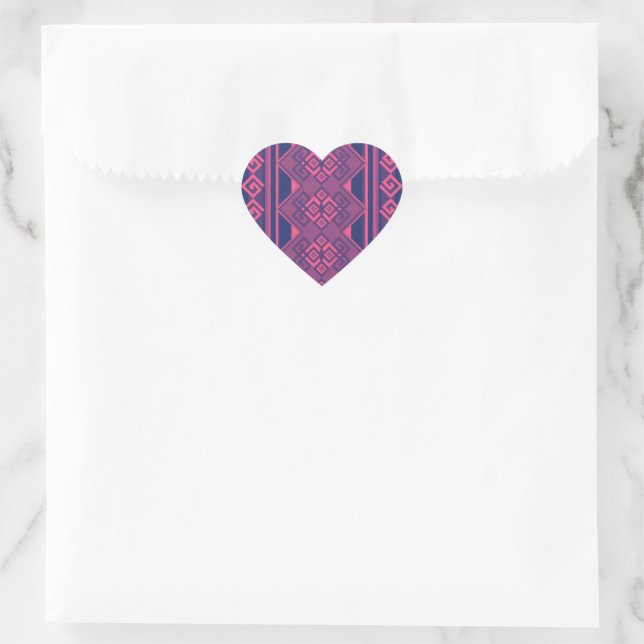 Sticker Cœur Manto Andino Azul y Magenta (Sac)