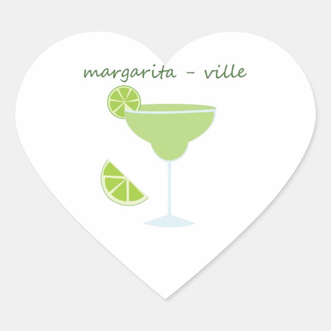 Sticker Cœur Margarita-ville (Devant)