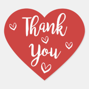 Sticker Cœur Mariage de la Bourgogne rouge Merci blanc