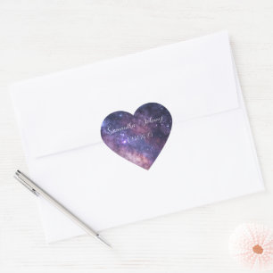 Sticker Cœur Mariage de la constellation spatiale de la nébuleu