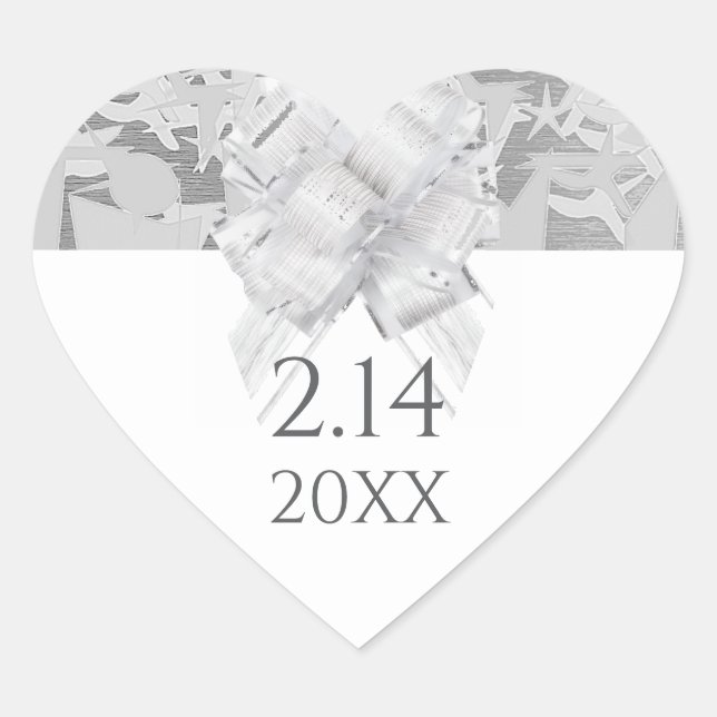 Sticker Cœur Mariage/Fête/Fête (Devant)