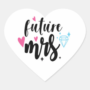Sticker Cœur Mariée À Être Futur Mir Mariage Engagmement