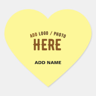 STICKER CŒUR MARQUE VÉRIFIÉE JAUNE PASTEL MODERNE ET ÉLÉGANT SU