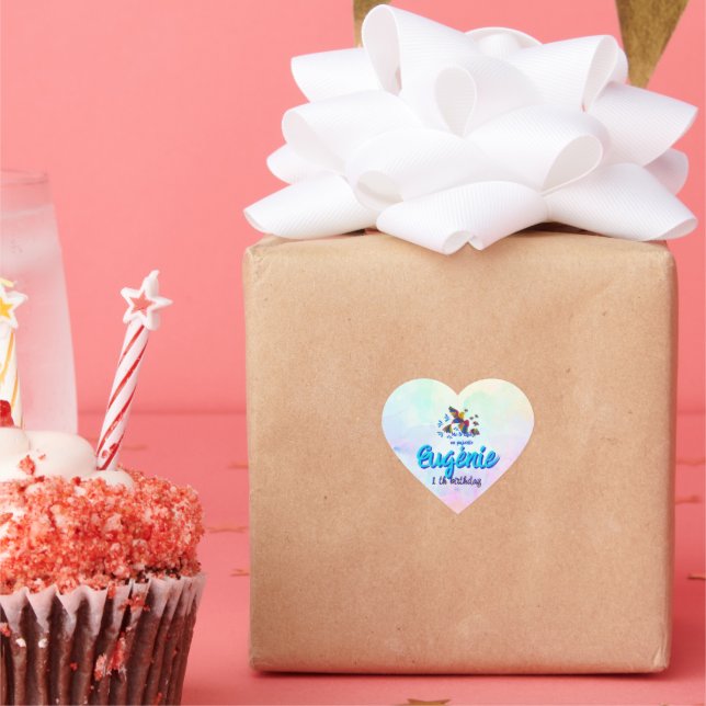 Sticker Cœur "Me lo dijo un pajarito" - Editable (Fête)