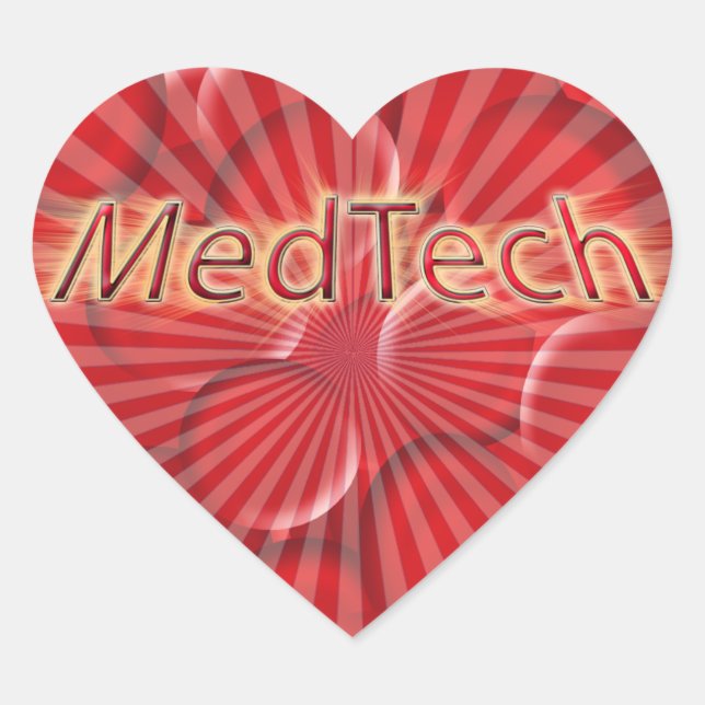 Sticker Cœur Med Tech STARBURST LOGO (Devant)