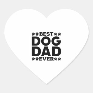 Sticker Cœur Meilleur Chien Papa Jamais - Amoureux des chiens &