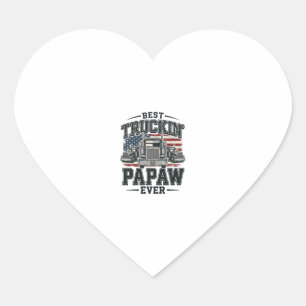 Sticker Cœur Meilleur Papaw de camionnage jamais Vintage vecteu