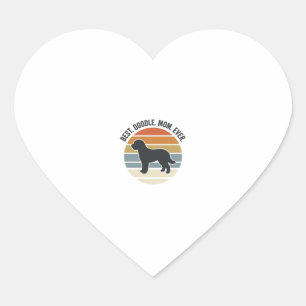 Sticker Cœur Meilleure maman Doodle vintage pour chiens design_
