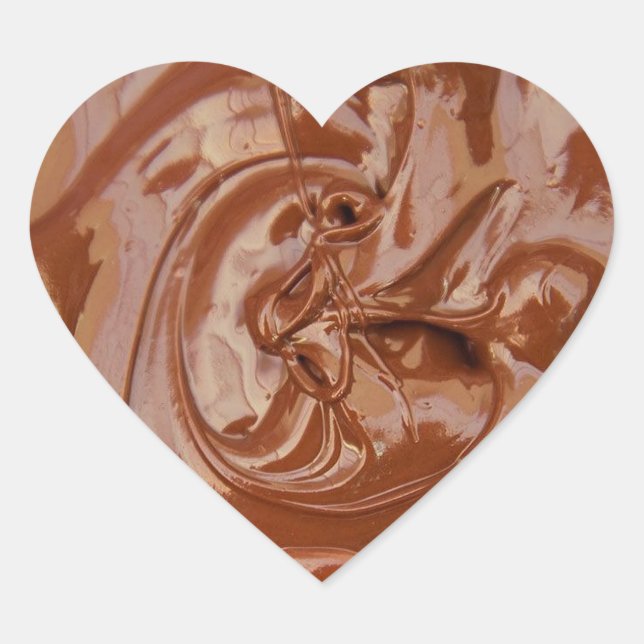Sticker Cœur Melted chocolate texture (Devant)