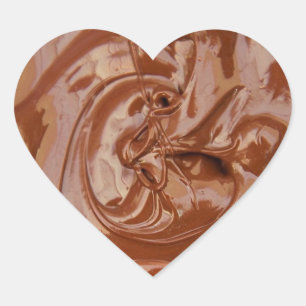 Sticker Cœur Melted chocolate texture