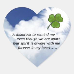 Sticker Cœur Mémorial shamrock