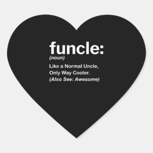 Sticker Cœur Mens Funny Uncle Shirt Mens Funcle Définition du p