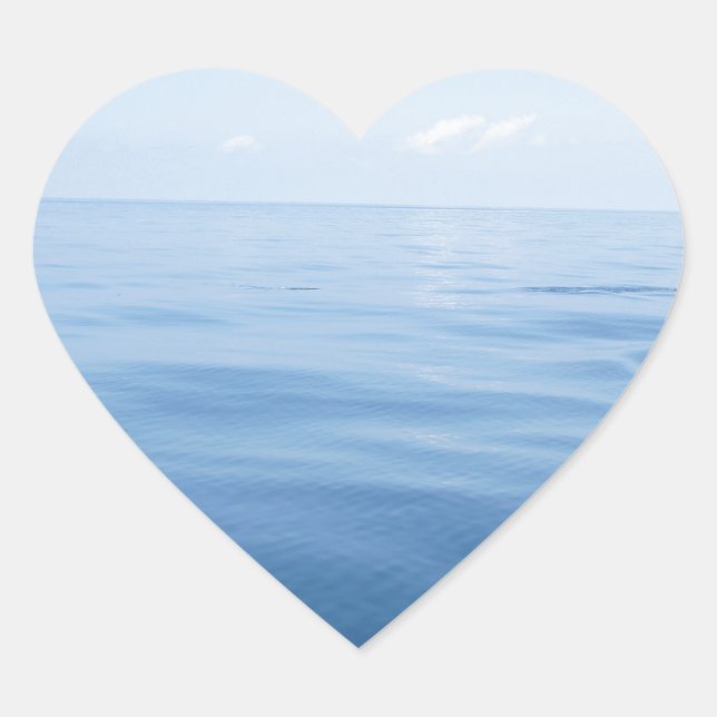 Sticker Cœur mer profonde (Devant)