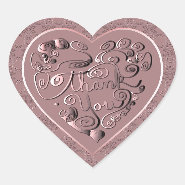 Sticker Cœur Merci  (Devant)