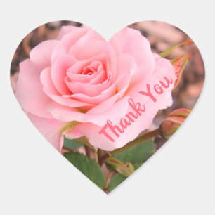 Sticker Cœur Merci floral