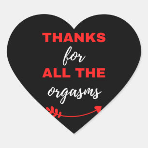 Sticker Cœur Merci Pour Tous Les Orgasmes