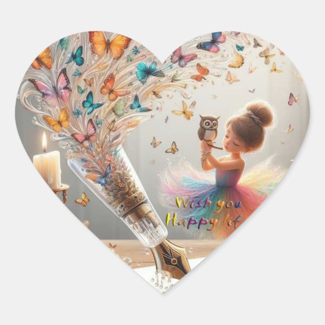 Sticker Cœur Mes chevalets de coeur (Devant)