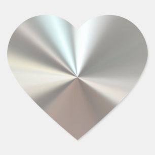Sticker Cœur Metal d'artistic silver