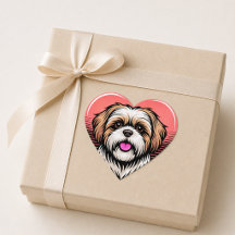 Mignon Coeur de Chien Shih Tzu Rétro