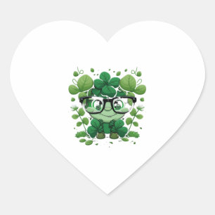 Sticker Cœur mignon Jour de la Saint Patrick mignon shamrock da