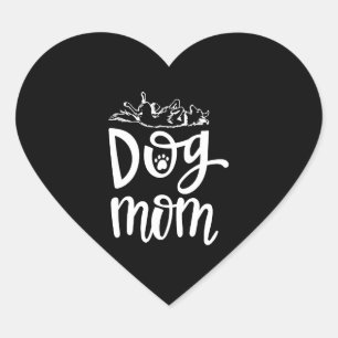 Sticker Cœur Mignonne chien mère meilleur chien