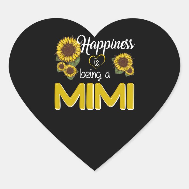 Sticker Cœur Mimi Venin | Happiness Is Being A MiMi Sunflower (Devant)
