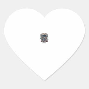 Sticker Cœur Mission de nuit patriotique Loup patriote Militair