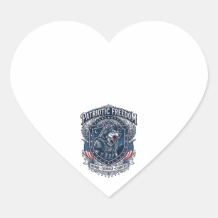 Sticker Cœur Mission de nuit patriotique Patriot Wolf Militaire