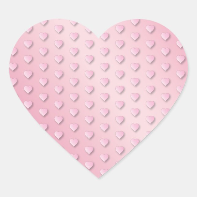 Sticker Cœur Modèle blanc Coeur rose Ajouter votre texte (Devant)