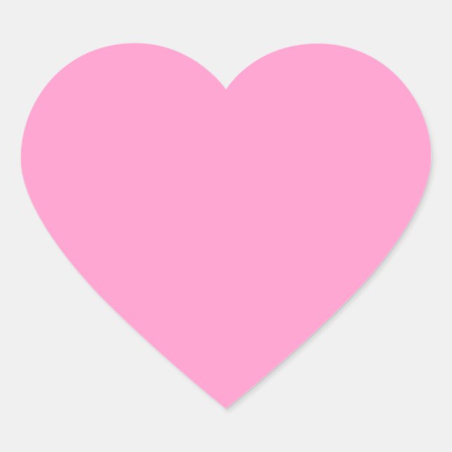 Sticker Cœur MODÈLE couleur rose moyen solide FF99CC (Devant)