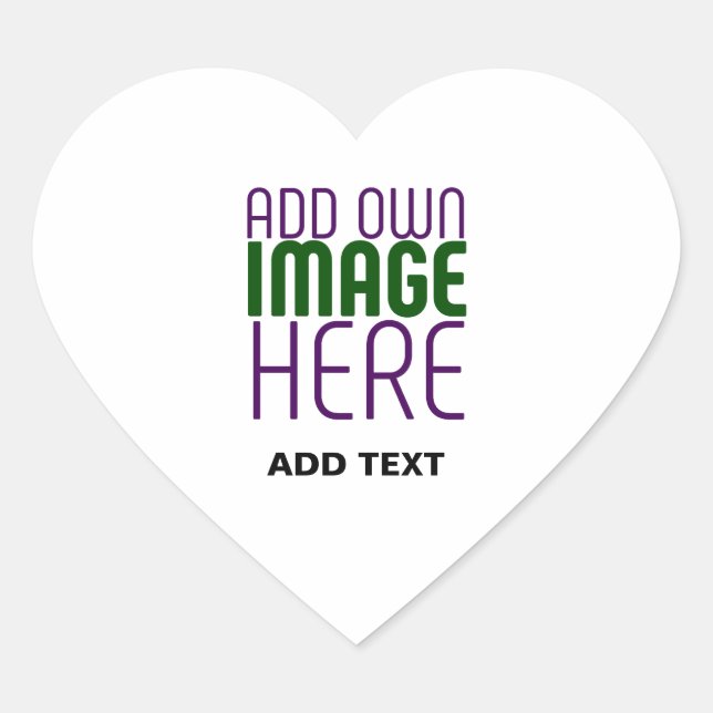 STICKER CŒUR MODÈLE DE TEXTE D'IMAGE BLANCHE SIMPLE MODERNE (Devant)
