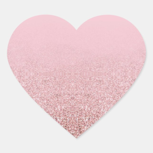 Sticker Cœur Modèle élégant vierge pailleté rose gold tendance (Devant)