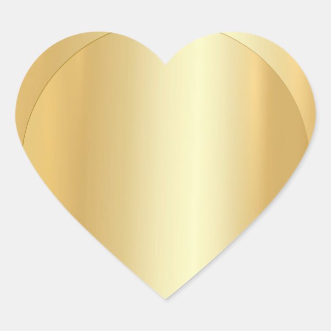 Sticker Cœur Modèle vierge élégant Ajouter votre texte Faux Gol (Devant)