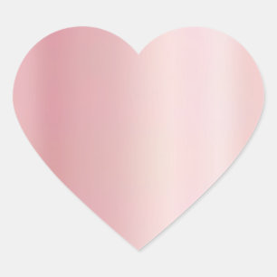 Sticker Cœur Modèle vierge en or rose élégant de luxe personnal