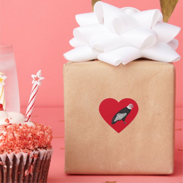 Sticker Cœur Modern cool condor (Fête)