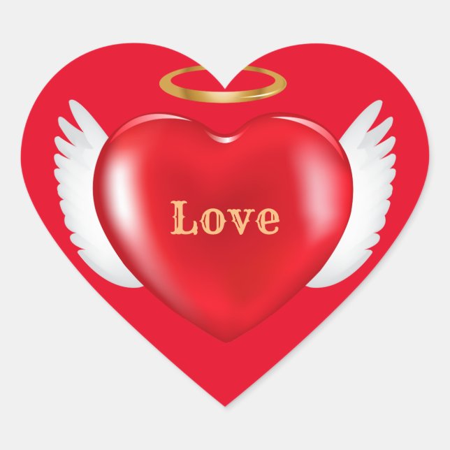 Sticker Cœur Modern Trendy Elegant Best Popular Love (Devant)