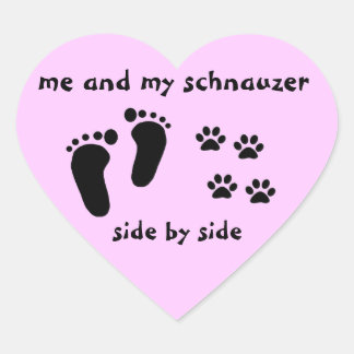 Sticker Cœur Moi et My Schnauzer