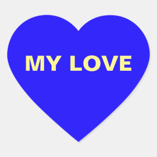 Sticker Cœur Mon chevalet de coeur bleu foncé