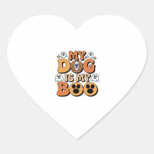 Sticker Cœur Mon Chien Est Ma Chemise De Boo � Drôle Drôle Dign