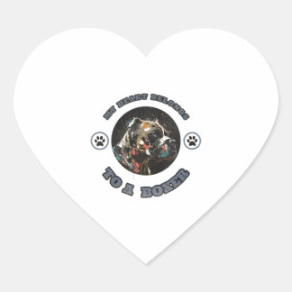 Sticker Cœur Mon Coeur Appartient À Une Boîte